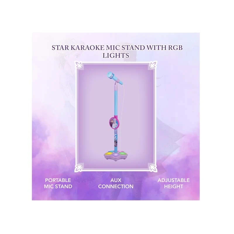 Disney Frozen Kids Karaoke Microphone Stand with RGB Lights