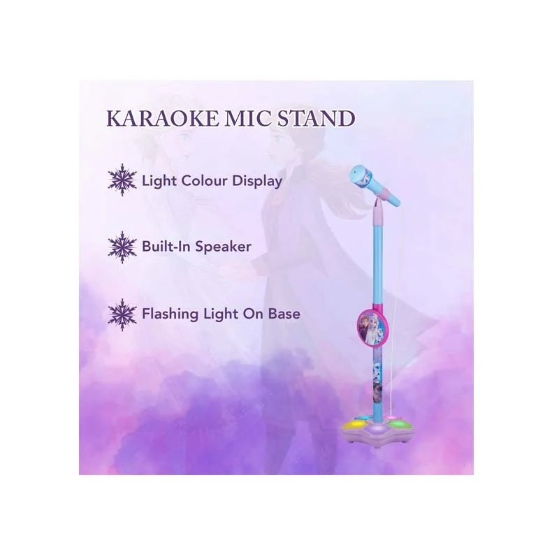 Disney Frozen Kids Karaoke Microphone Stand with RGB Lights