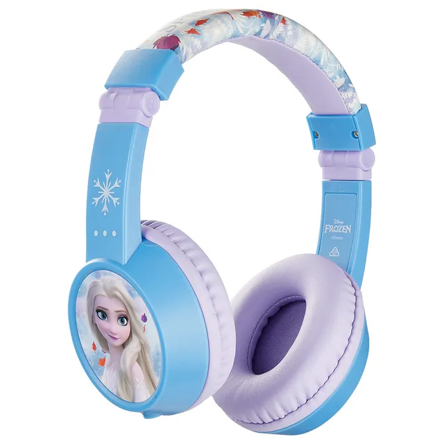 Disney Frozen Padded Bluetooth Wireless Stereo Headphones - Blue & Purple