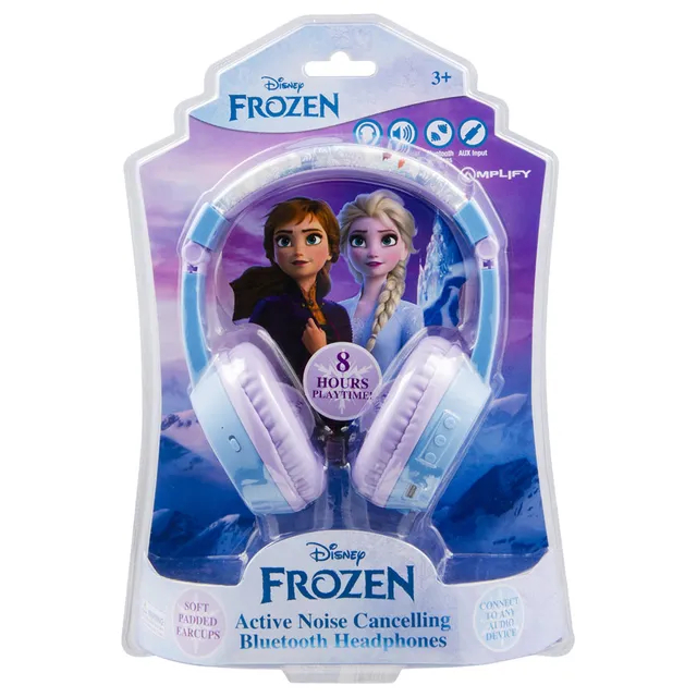 Disney Frozen Padded Bluetooth Wireless Stereo Headphones - Blue & Purple