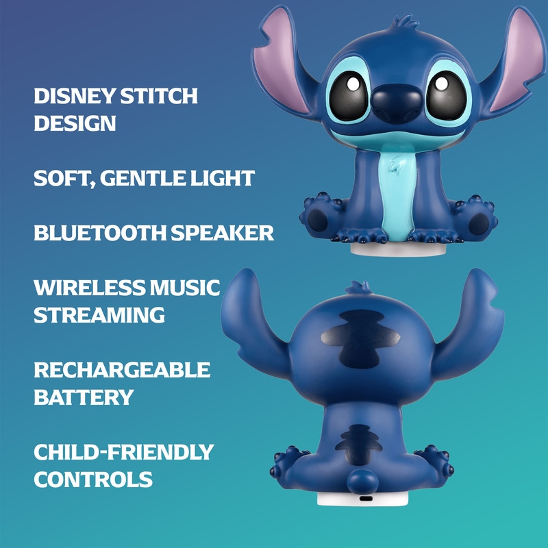 Disney Stitch 8 inch Bluetooth Speaker with Mood Light - Blue