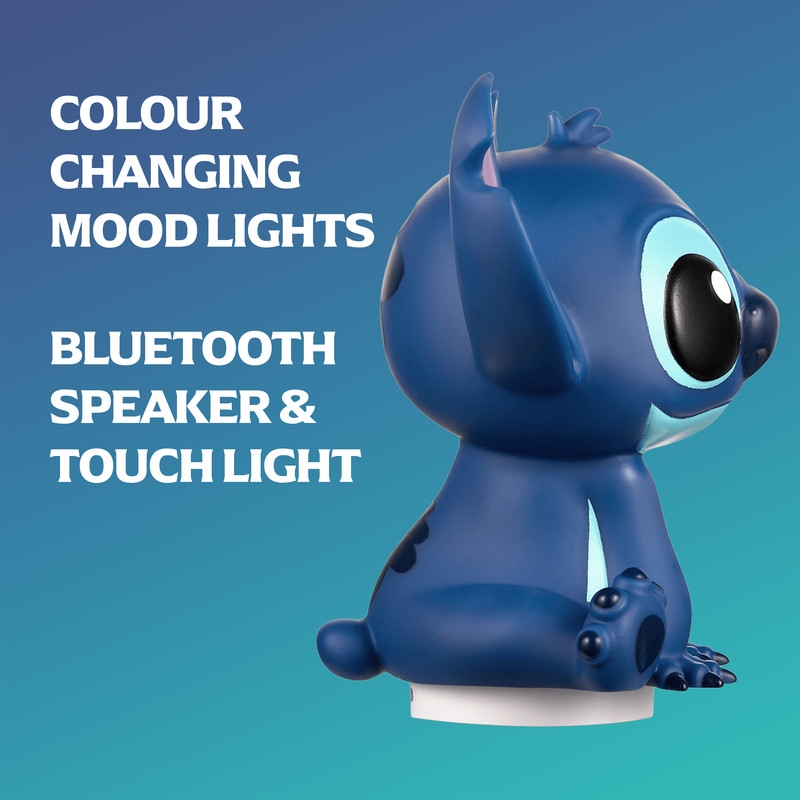 Disney Stitch 8 inch Bluetooth Speaker with Mood Light - Blue