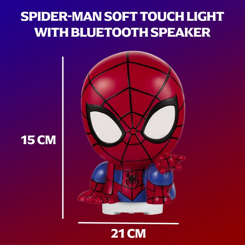Disney Spiderman LED 8 Inch Bluetooth Speaker with Mood Light - Red