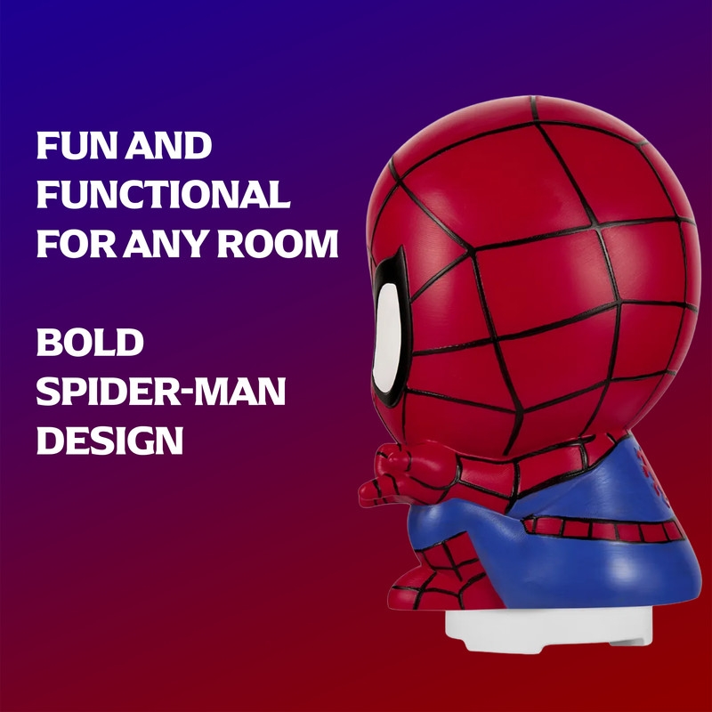 Disney Spiderman LED 8 Inch Bluetooth Speaker with Mood Light - Red