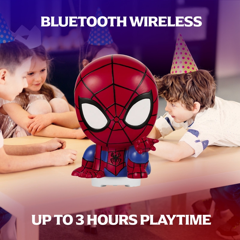 Disney Spiderman LED 8 Inch Bluetooth Speaker with Mood Light - Red
