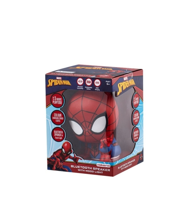 Disney Spiderman LED 8 Inch Bluetooth Speaker with Mood Light - Red