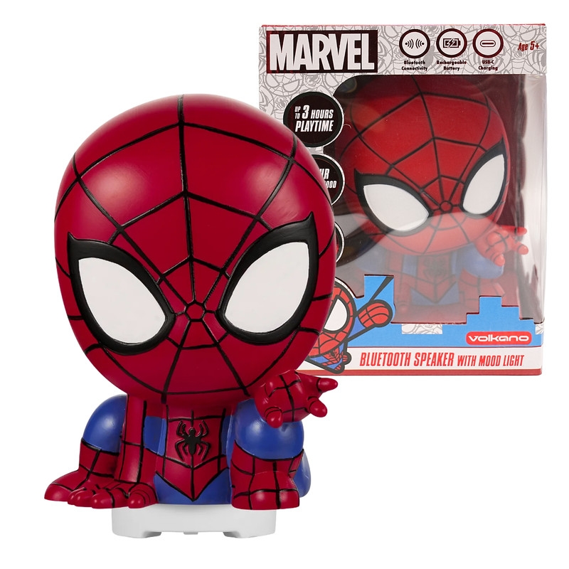 Disney Spiderman LED 8 Inch Bluetooth Speaker with Mood Light - Red