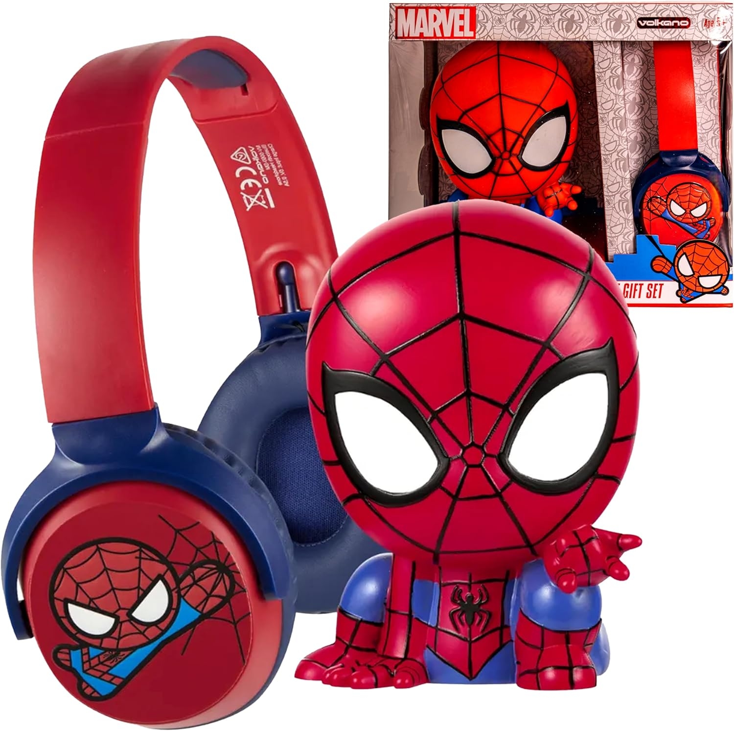 Disney Spider-Man Bluetooth Headphones with 3D Touch Light Combo - Blue & Red