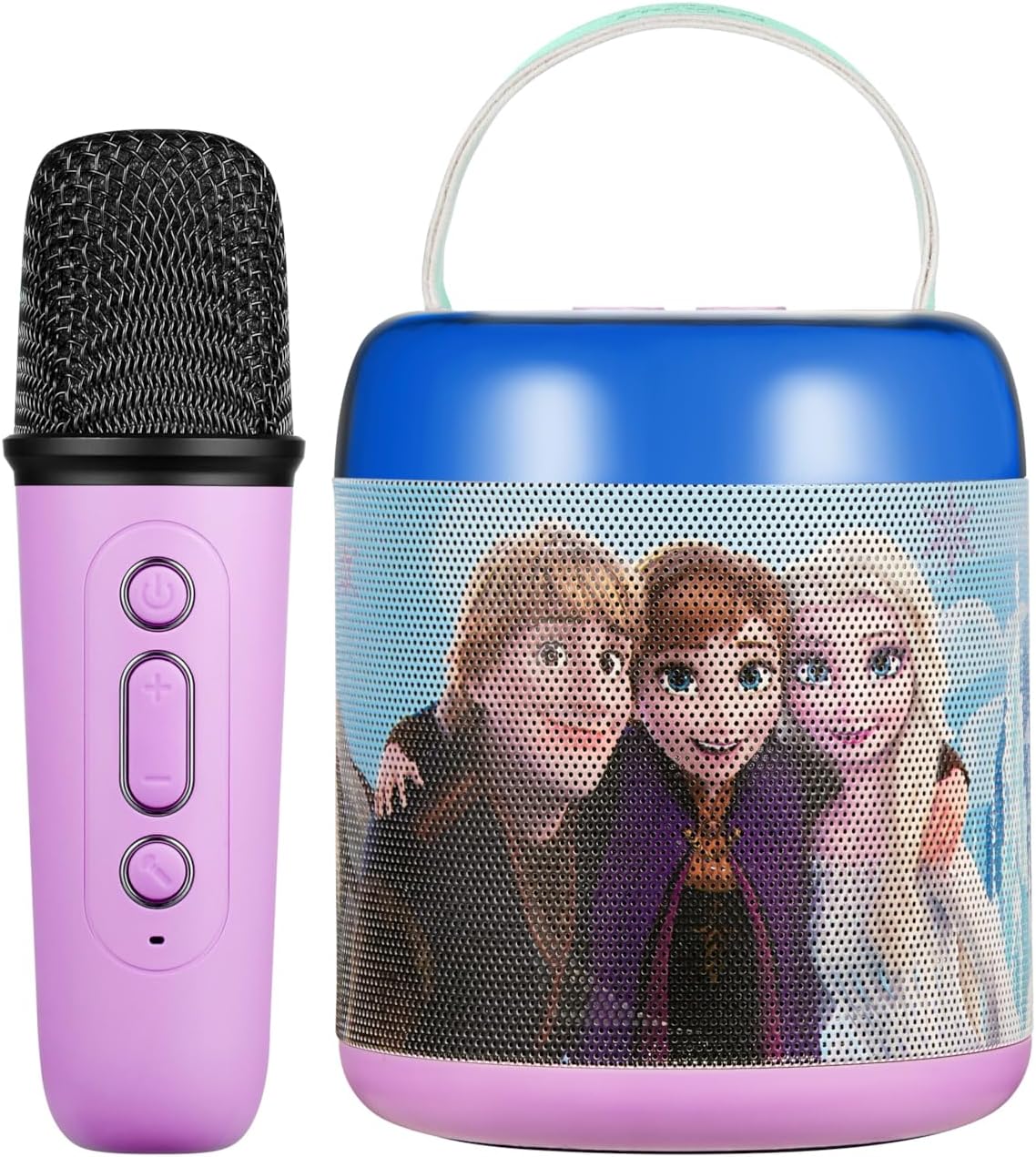 Disney Frozen Cylinder Karaoke Machine with Bluetooth Mic