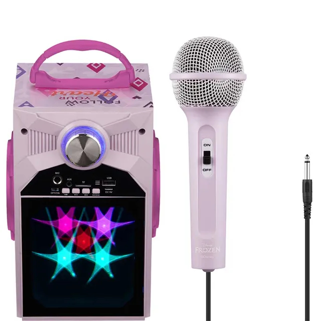 Disney Frozen Kids Karaoke Bluetooth Speaker with Wired Microphone