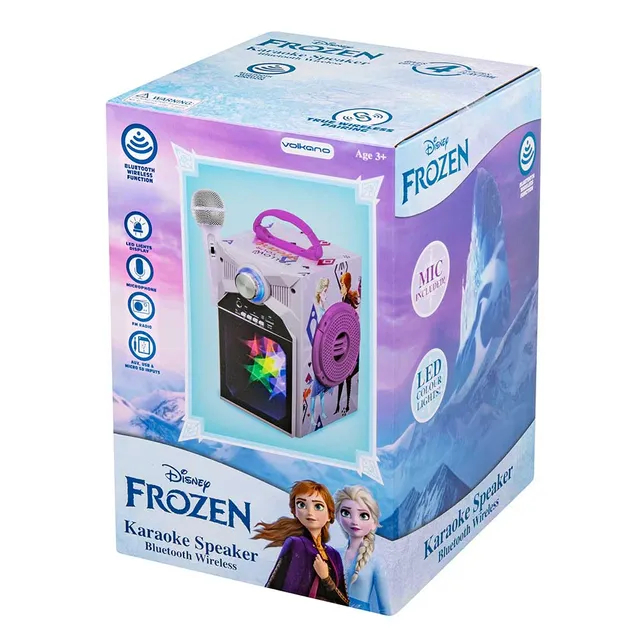 Disney Frozen Kids Karaoke Bluetooth Speaker with Wired Microphone