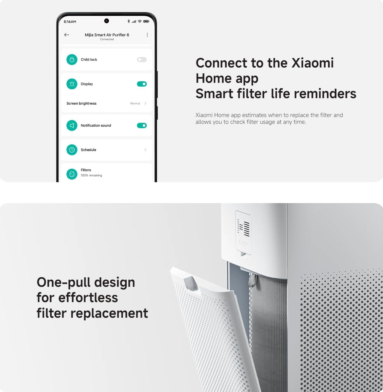 Xiaomi Mijia Smart Air Purifier 6 Filter - Grey