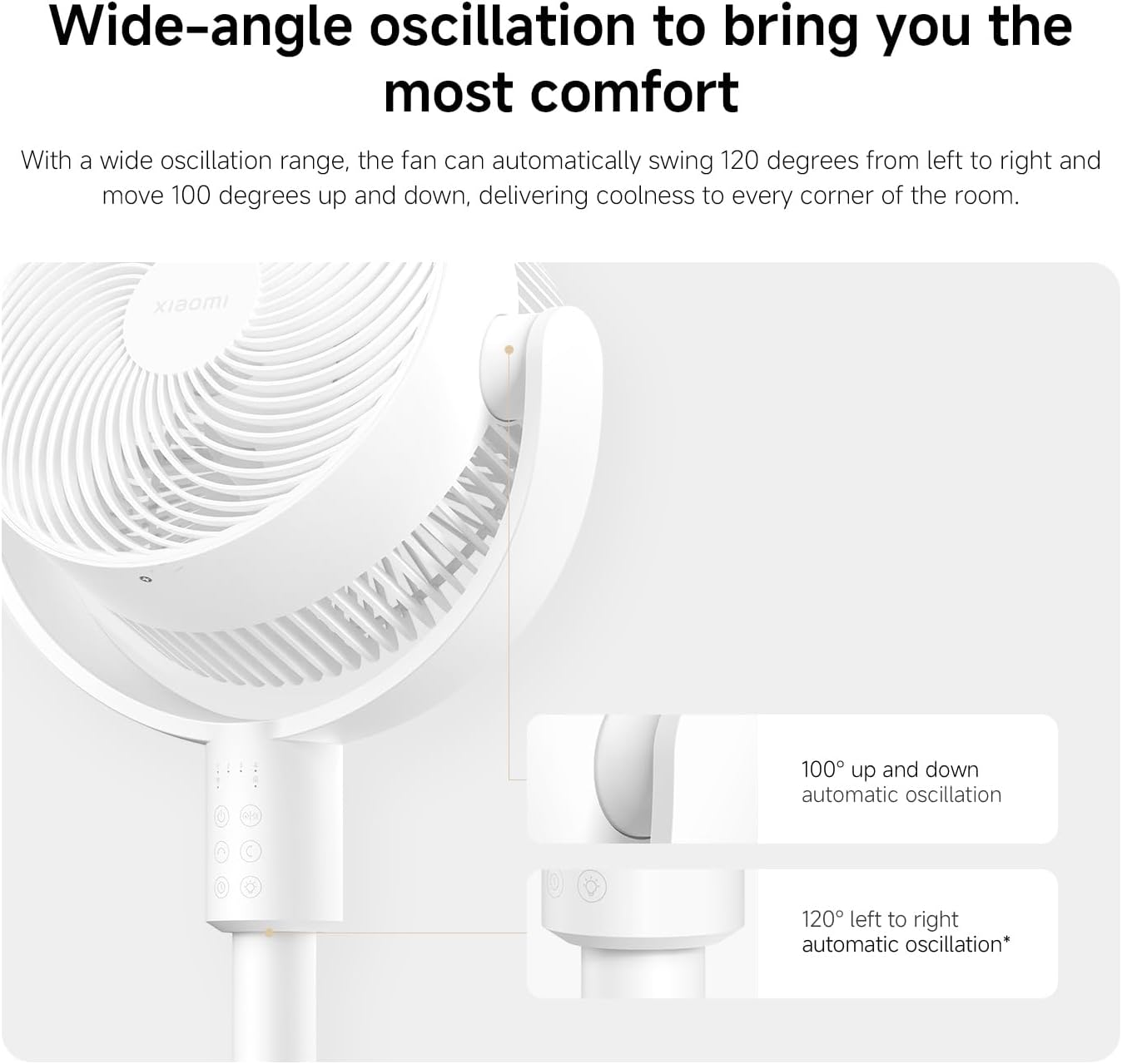 Xiaomi Smart Standing Air 18W Circulation Fan UK - White
