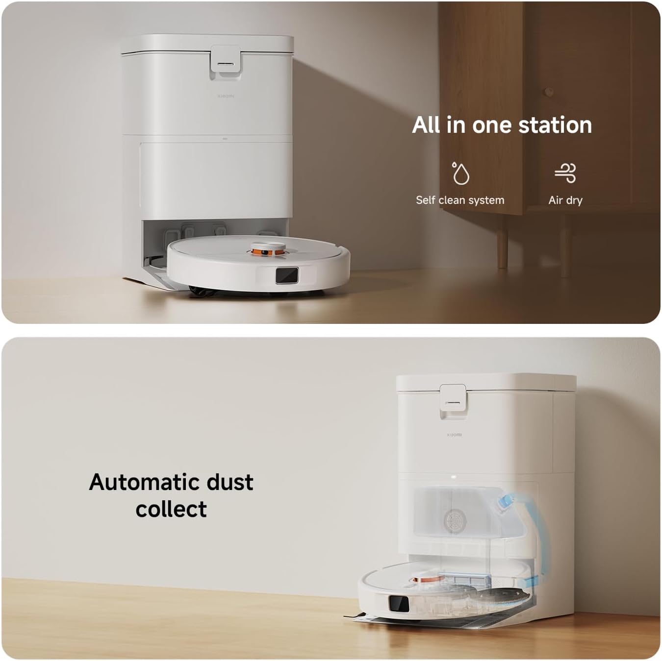 Xiaomi Robot Vacuum H50, 10000Pa Suction - White