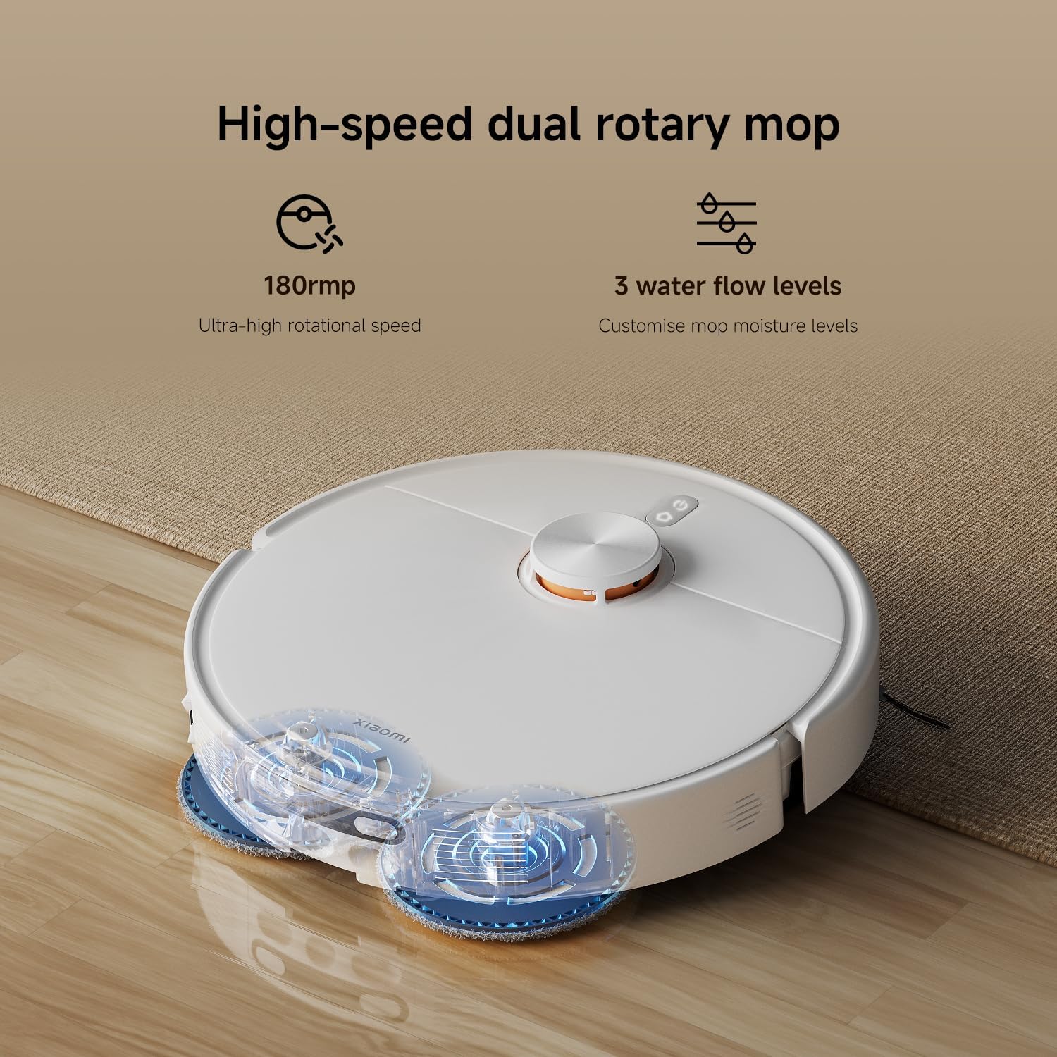 Xiaomi Robot Vacuum H50, 10000Pa Suction - White