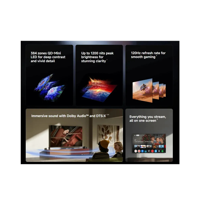 MI TV S Mini LED 55" Ultra HD, Google Smart TV, 2026 - Black