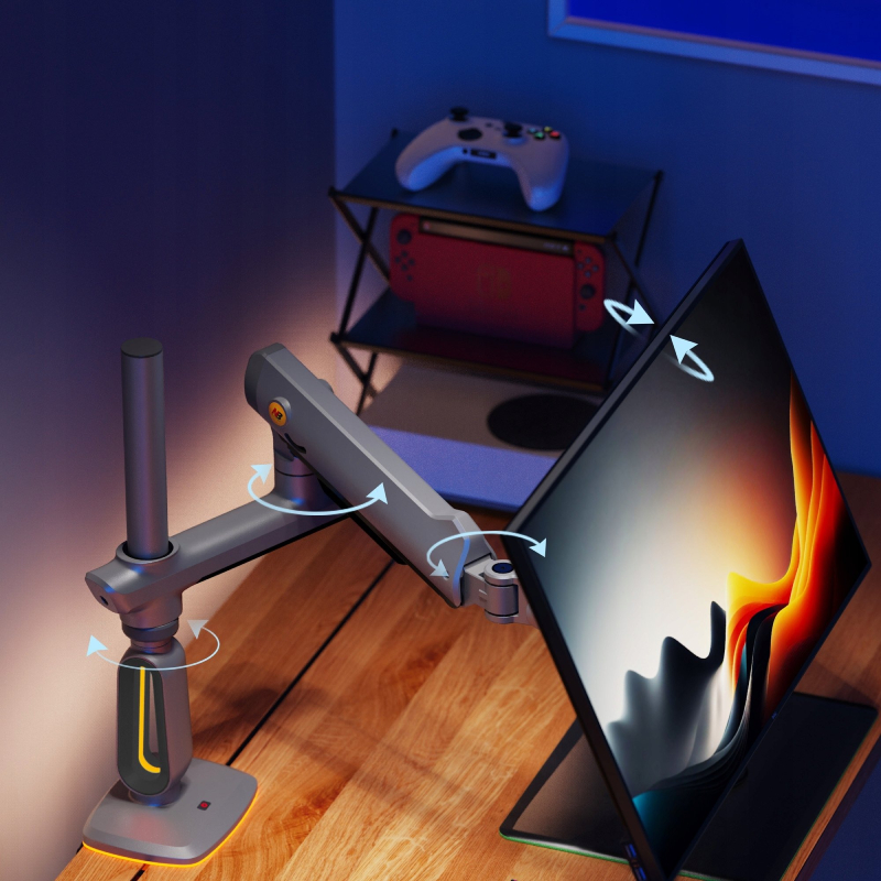 North Bayou Gaming Monitor Mount F7 For 32 to 60 inch Monitors - Graphite