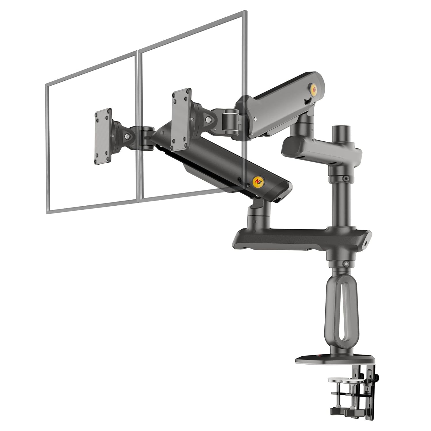 North Bayou Dual Monitor Desk Mount 27"-50" D9C - Graphite