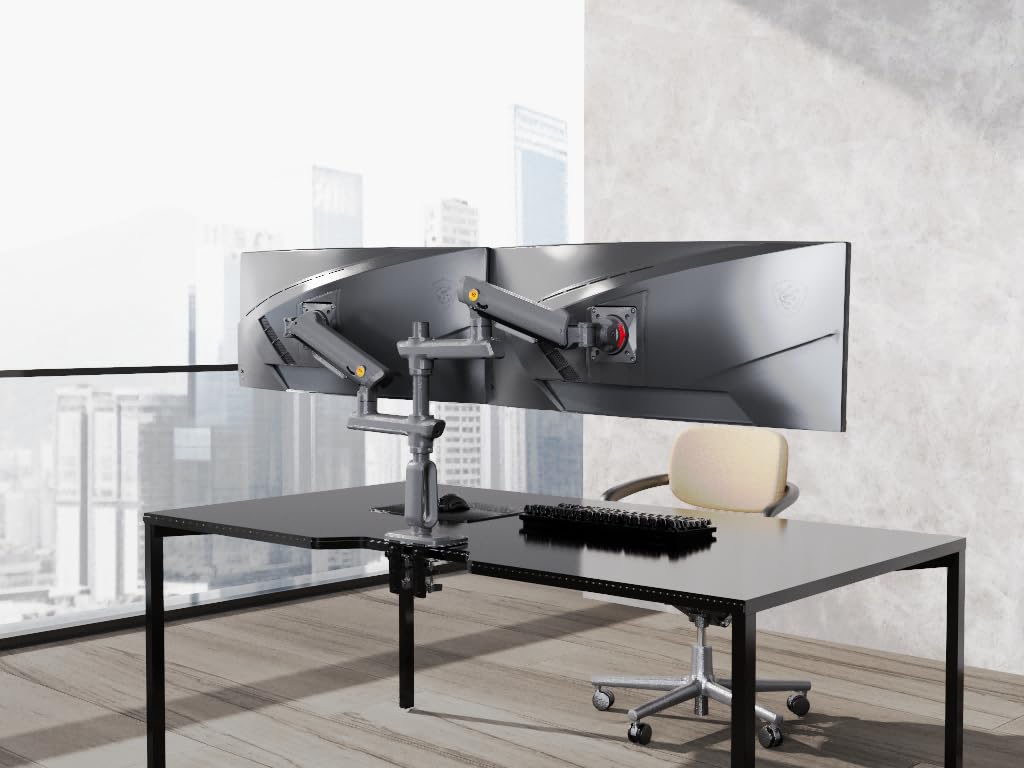 North Bayou Dual Monitor Desk Mount 27"-50" D9C - Graphite