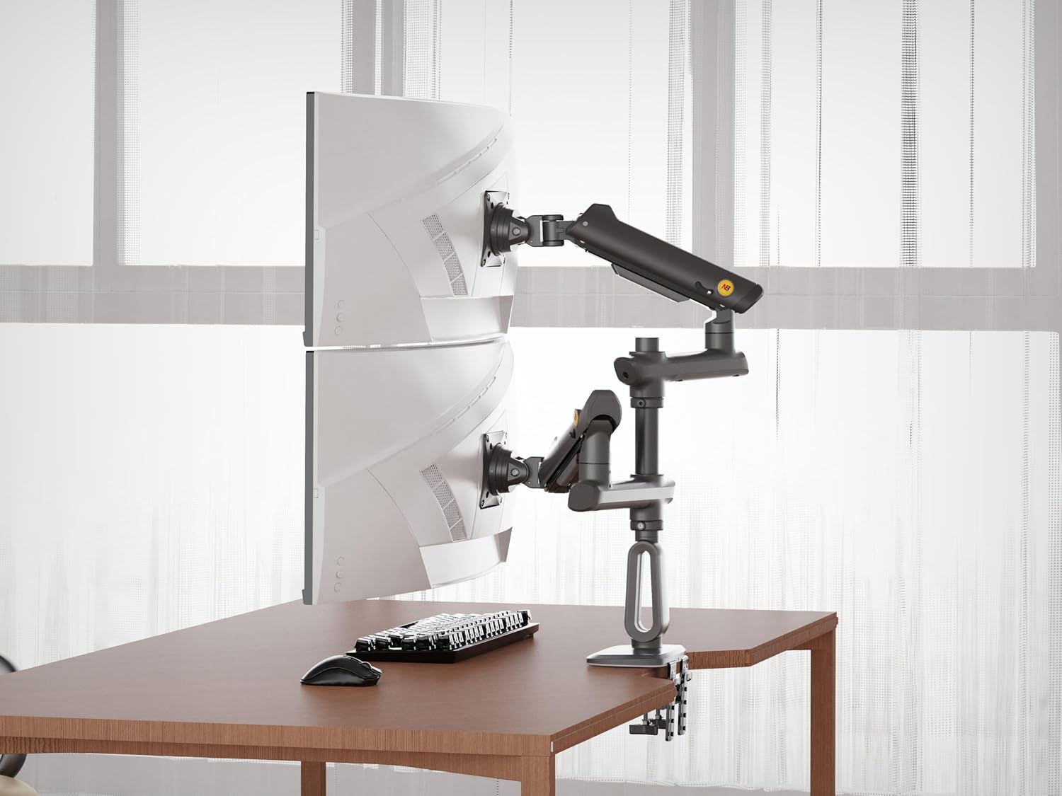 North Bayou Dual Monitor Desk Mount 27"-50" D9C - Graphite
