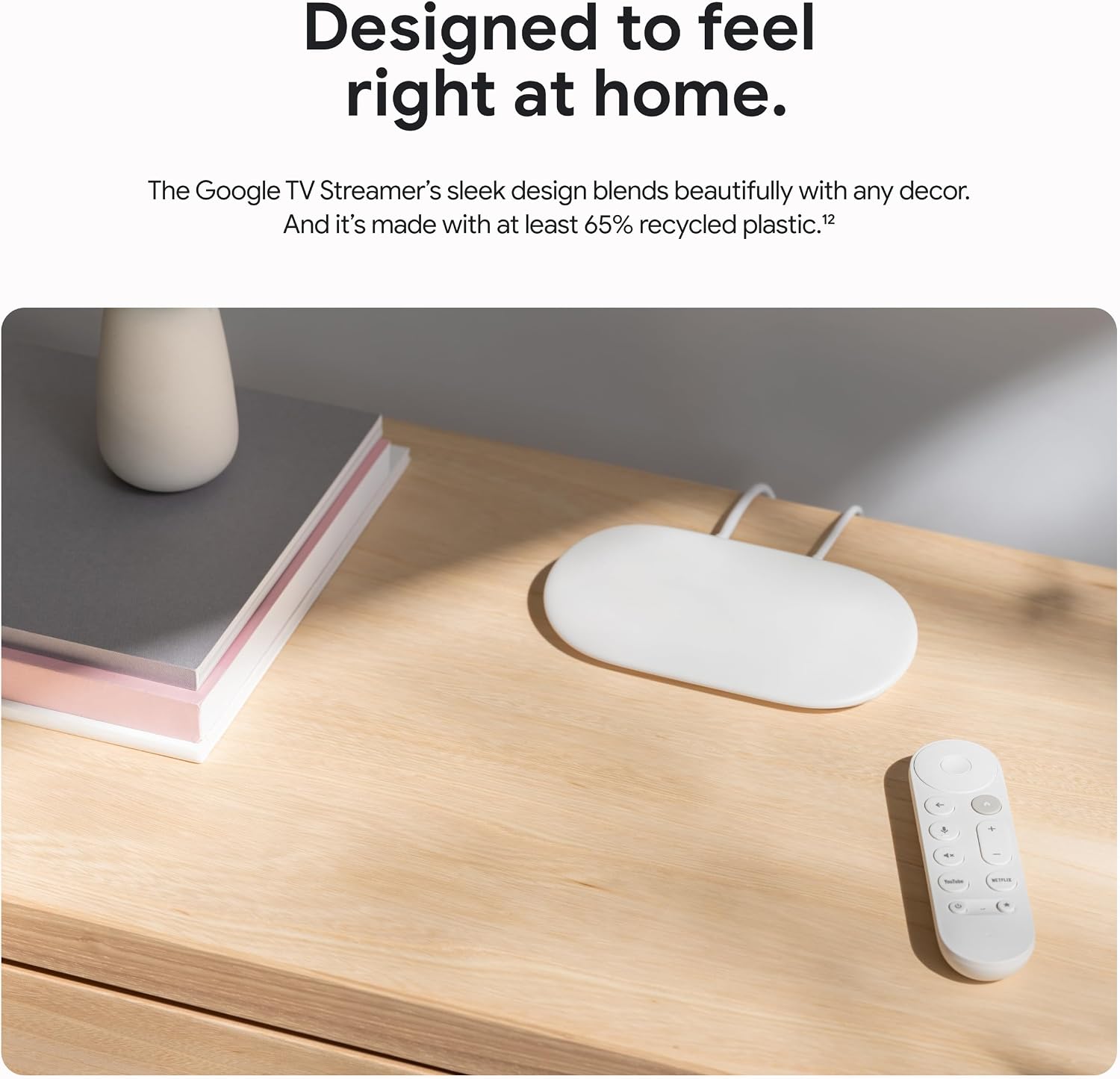 Google TV Streamer 4K, Smart Home Control - 32 GB of Storage - Hazel