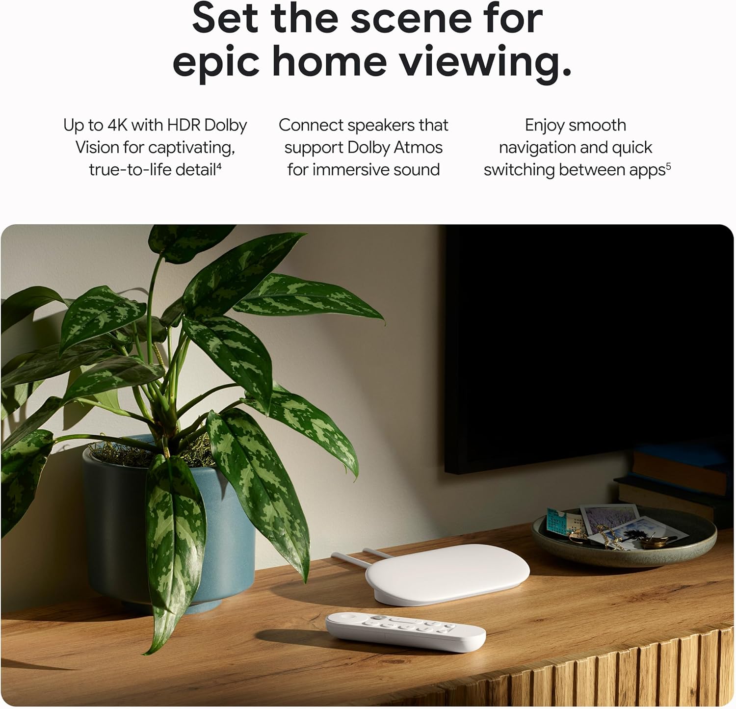 Google TV Streamer 4K, Smart Home Control - 32 GB of Storage - Hazel