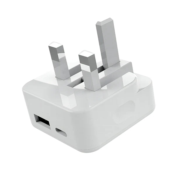 iEngage Foldable UK Plug 20W Power Adapter - White