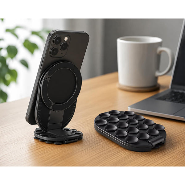iEngage 360° Rotating Foldable Magnetic Suction Phone Holder - Black