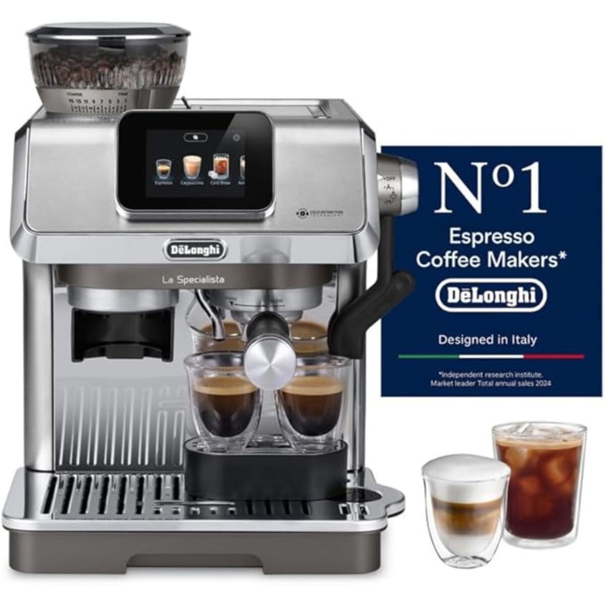 De'Longhi Barista Coffee Machine Barista Kit 15 Bar - Silver