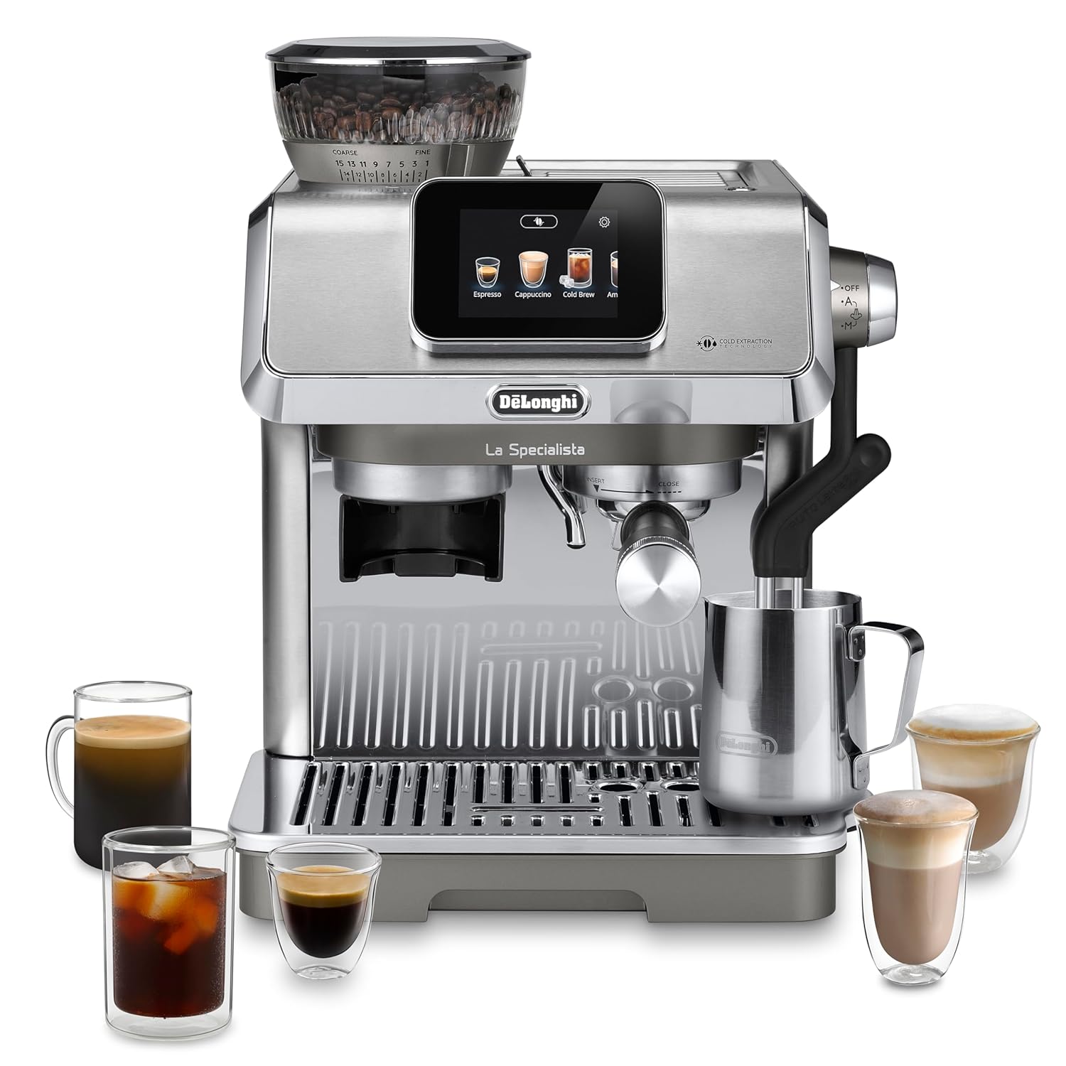 De'Longhi Barista Coffee Machine Barista Kit 15 Bar - Silver