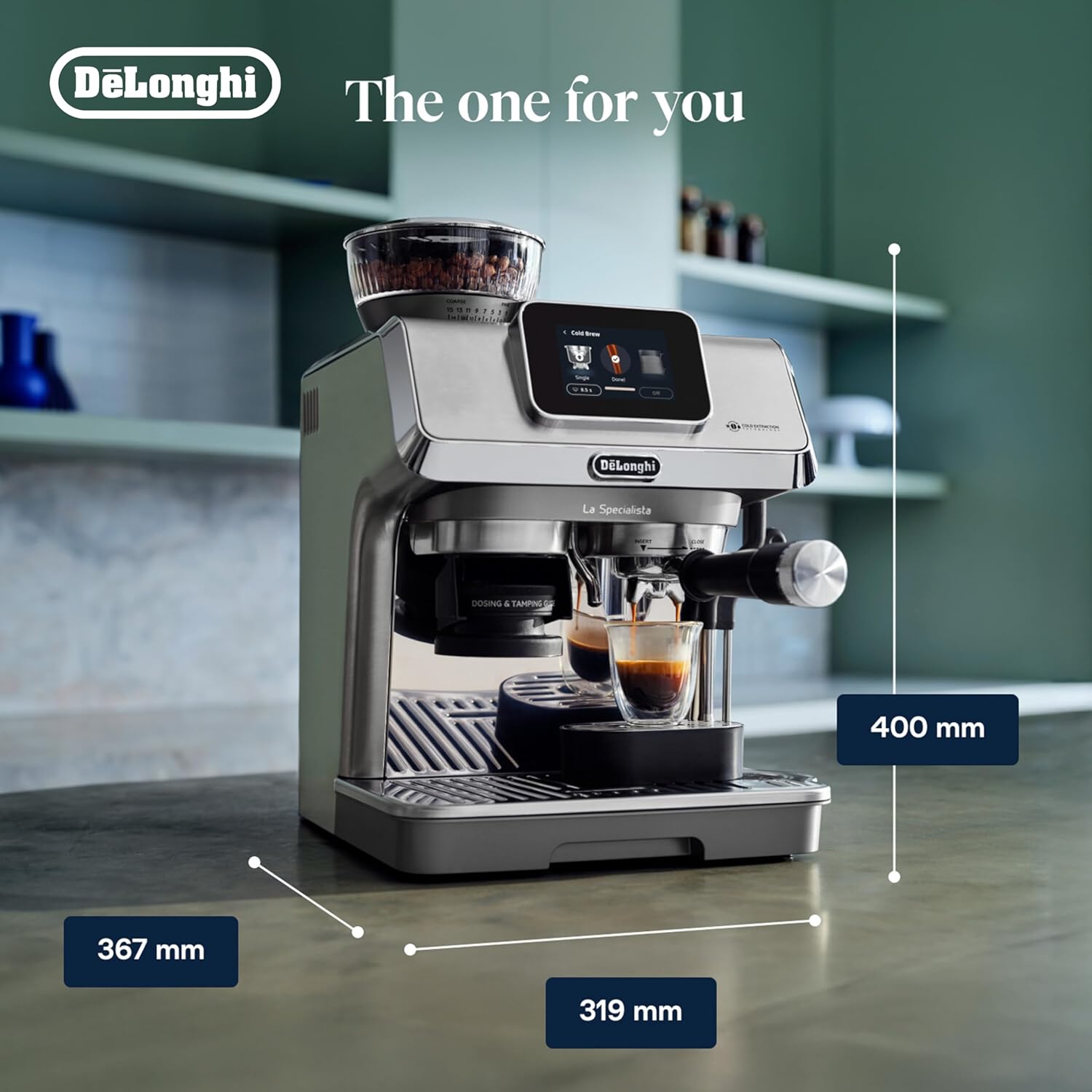 De'Longhi Barista Coffee Machine Barista Kit 15 Bar - Silver