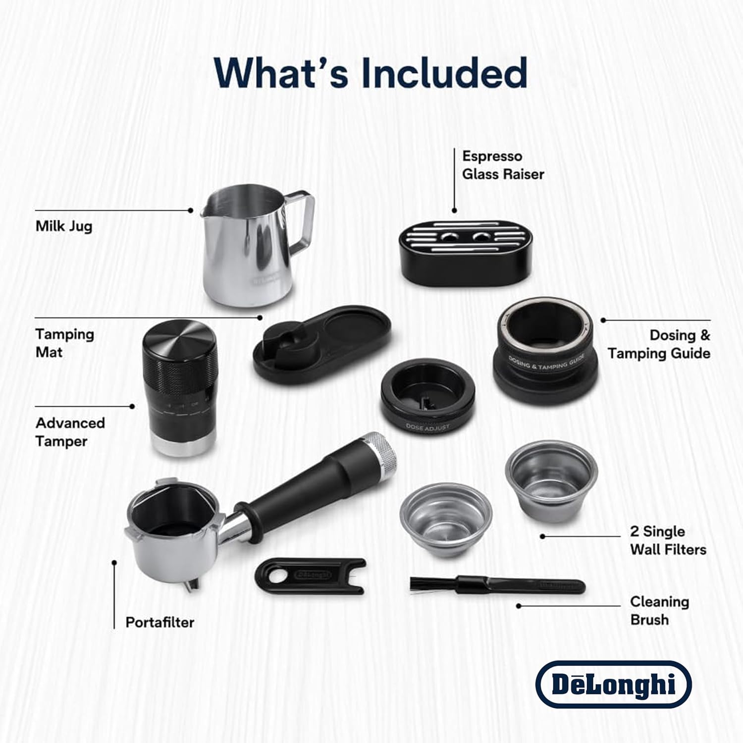 De'Longhi Barista Coffee Machine Barista Kit 15 Bar - Silver