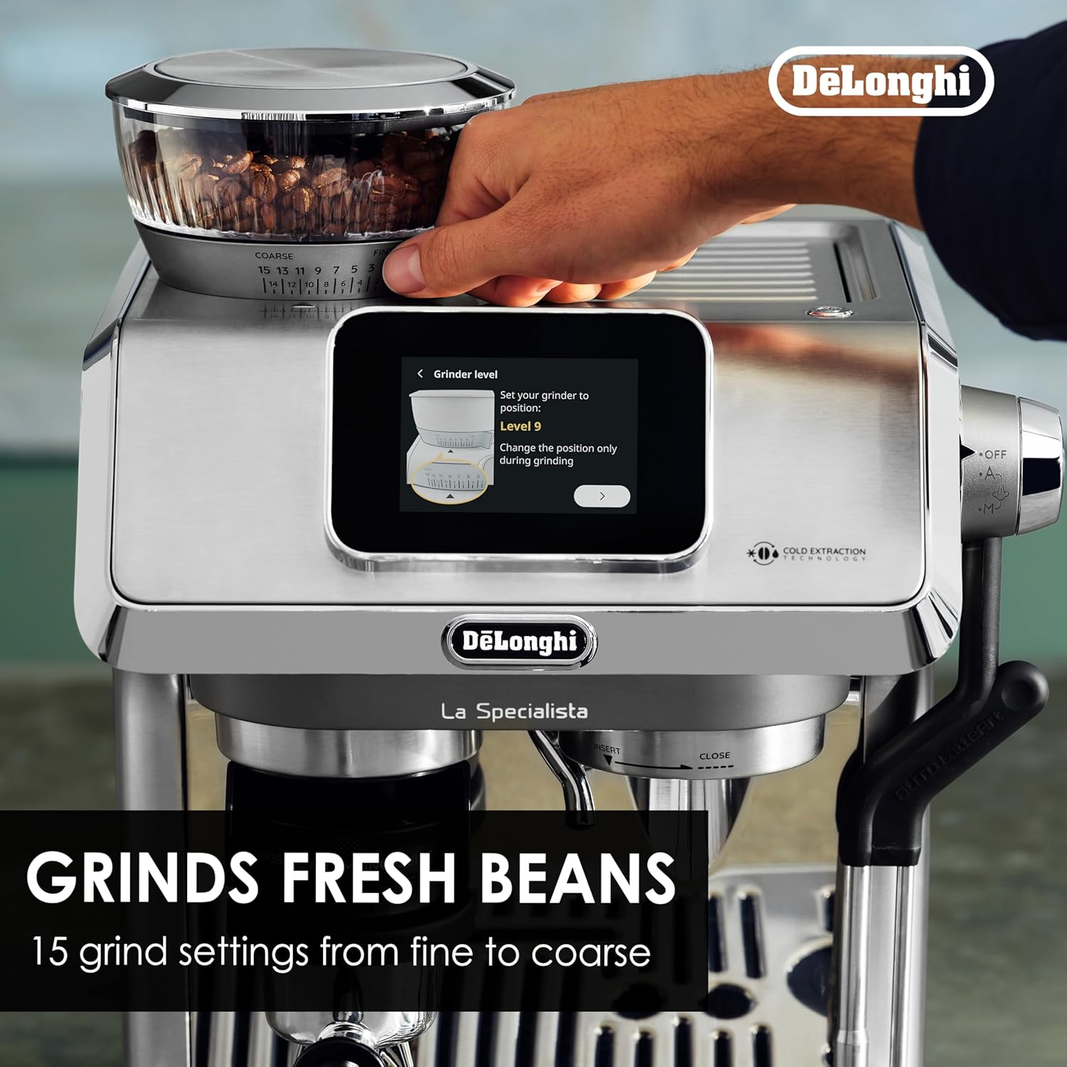 De'Longhi Barista Coffee Machine Barista Kit 15 Bar - Silver