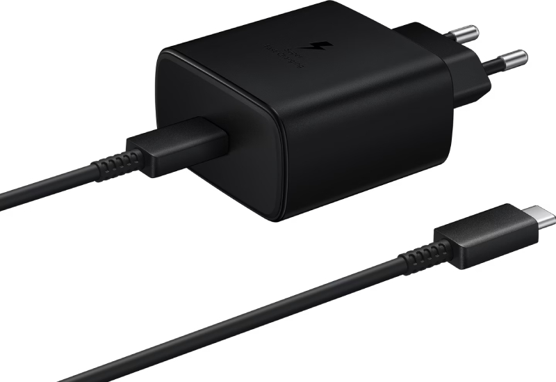 Samsung 45W PD Adapter with USB-C to USB-C Cable (5A) 1.8M - Black