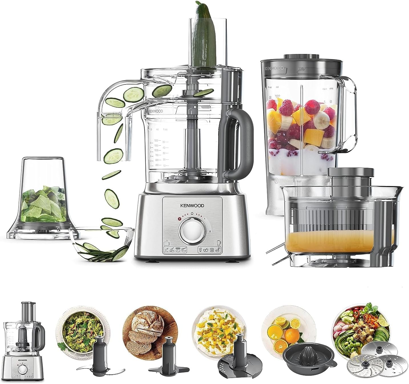Kenwood Food Processor 1000 Watts 3 Liters - Silver