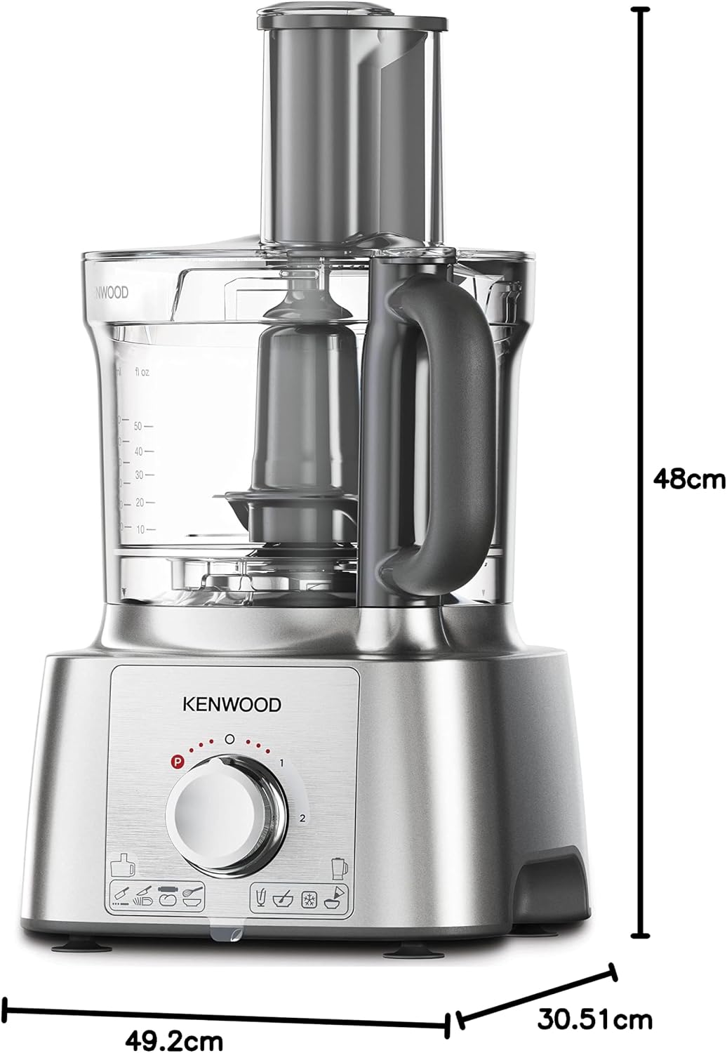 Kenwood Food Processor 1000 Watts 3 Liters - Silver