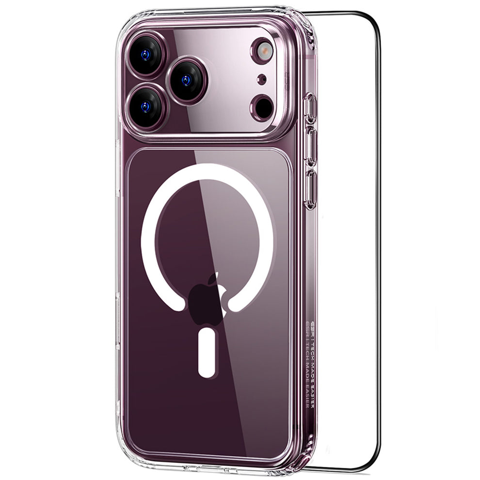 ESR Classic Hybrid MagSafe & Tempered Glass Case for Apple iPhone 17 Pro Max/18 Pro Max Clear + Tempered Glass