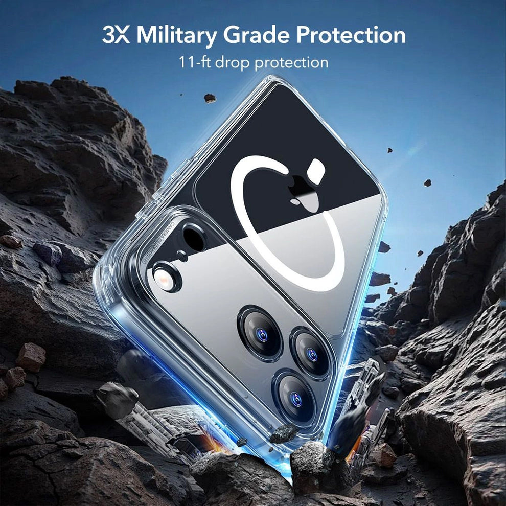 ESR Classic Hybrid MagSafe & Tempered Glass Case for Apple iPhone 17 Pro Max/18 Pro Max Clear + Tempered Glass