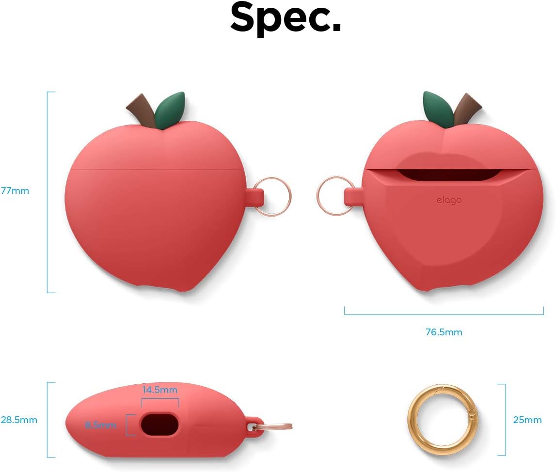 Elago AirPods 1&2 Peach Hang Case - Red