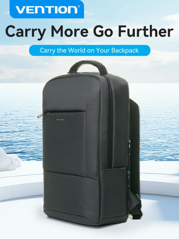 Vention 17.3 Inch Water-Repellent Laptop Backpack - Dark Gray