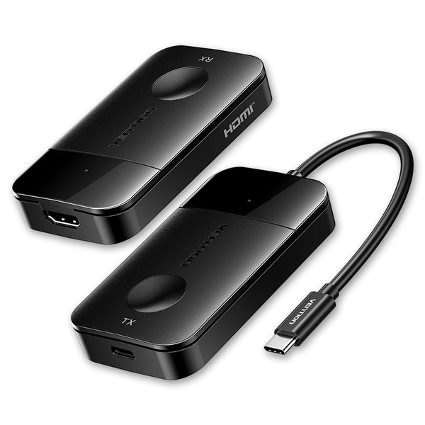 Vention Wireless USB-C to HDMI™ Transmitter and Receiver - Black