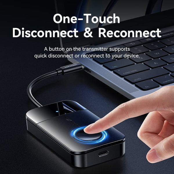 Vention Wireless USB-C to HDMI™ Transmitter and Receiver - Black