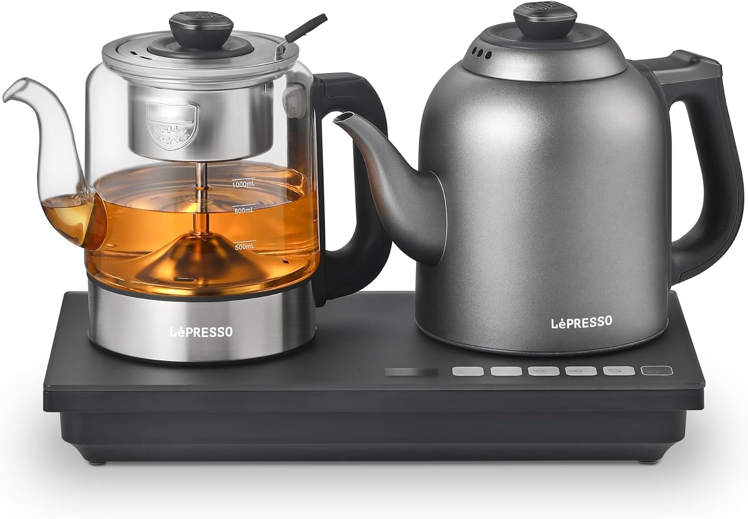 LePresso AuraBrew Tea Brewer and Water Boiler with Interactive Panel - Gray