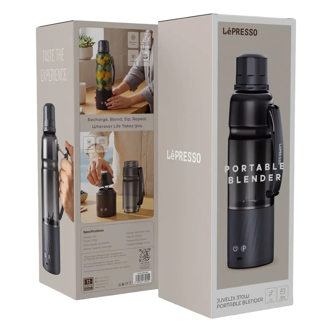 LePresso Juvelix 370W Portable Blender - Black