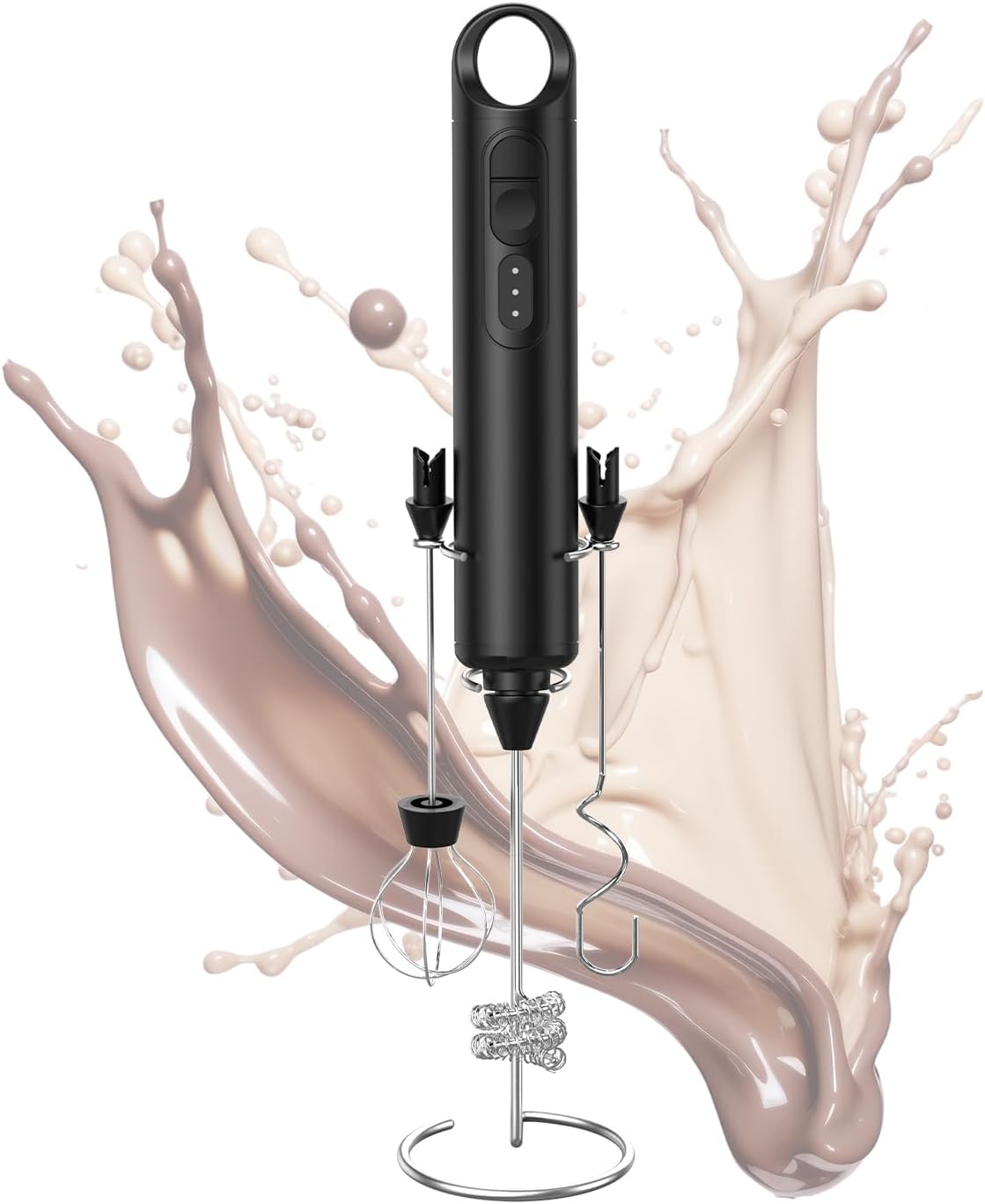 LePresso 3 In 1 Handheld Milk Frother - Black