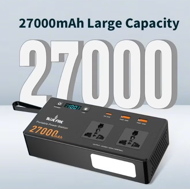 BlueFire 27000mAh 150W Portable Power Station - Black