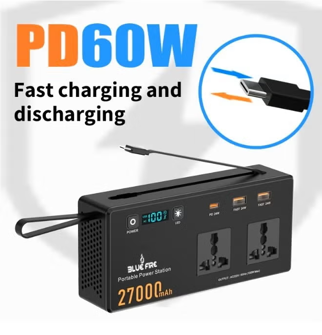 BlueFire 27000mAh 150W Portable Power Station - Black