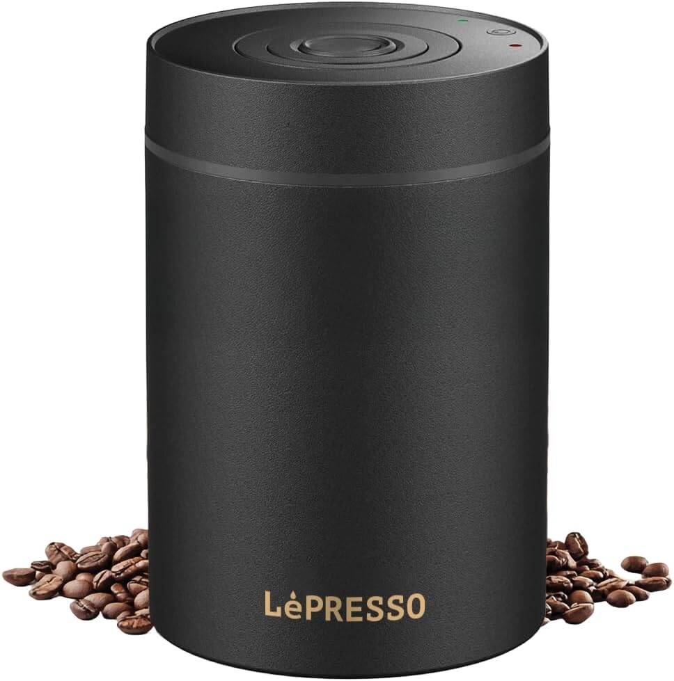 LePresso Vacuum Container Auto Airtight Food Storage - Black