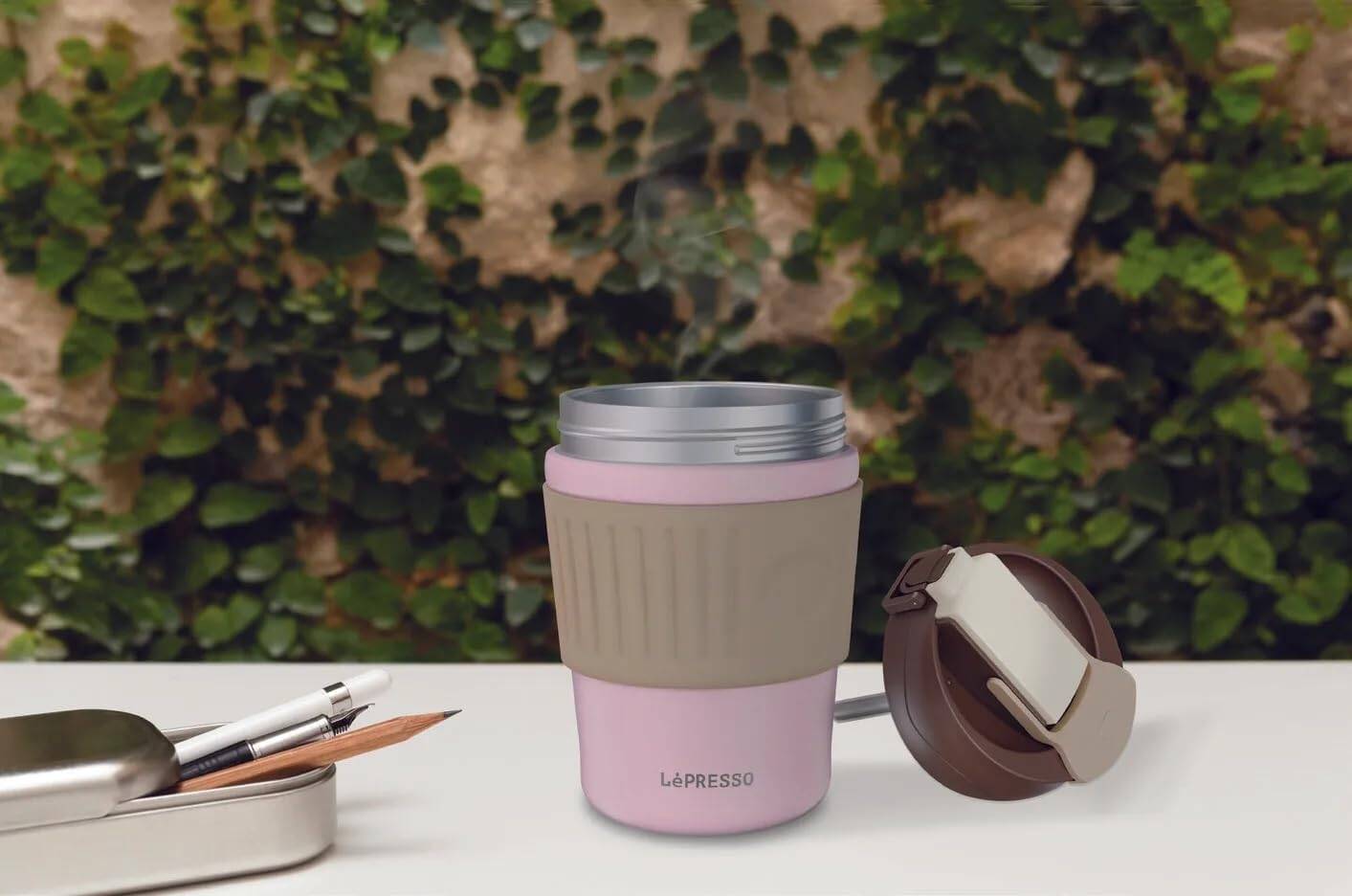 LePresso Morningscape Tumbler Mug Dual Sip - Pink