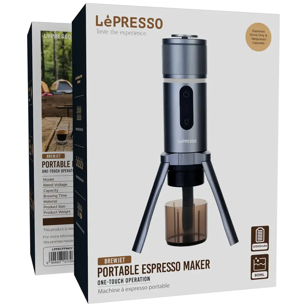 Lepresso Brewjet Portable Espresso Maker - Gray